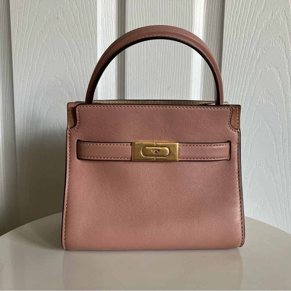 Tory Burch Lee Radziwill Petite Double Bag in Mallow